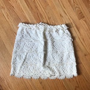 LOFT Cream Lace Skirt